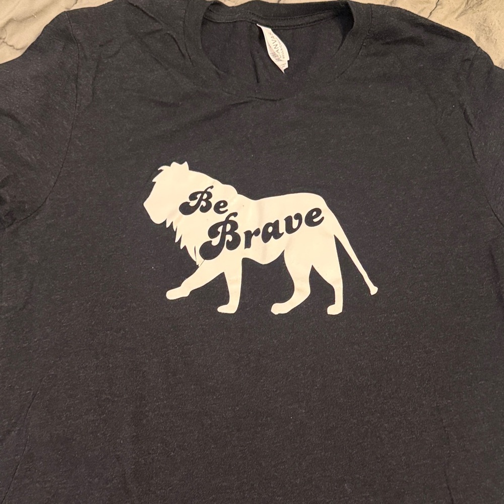 Bella Canvas Kids 'Be Brave' Lion Tee - Black